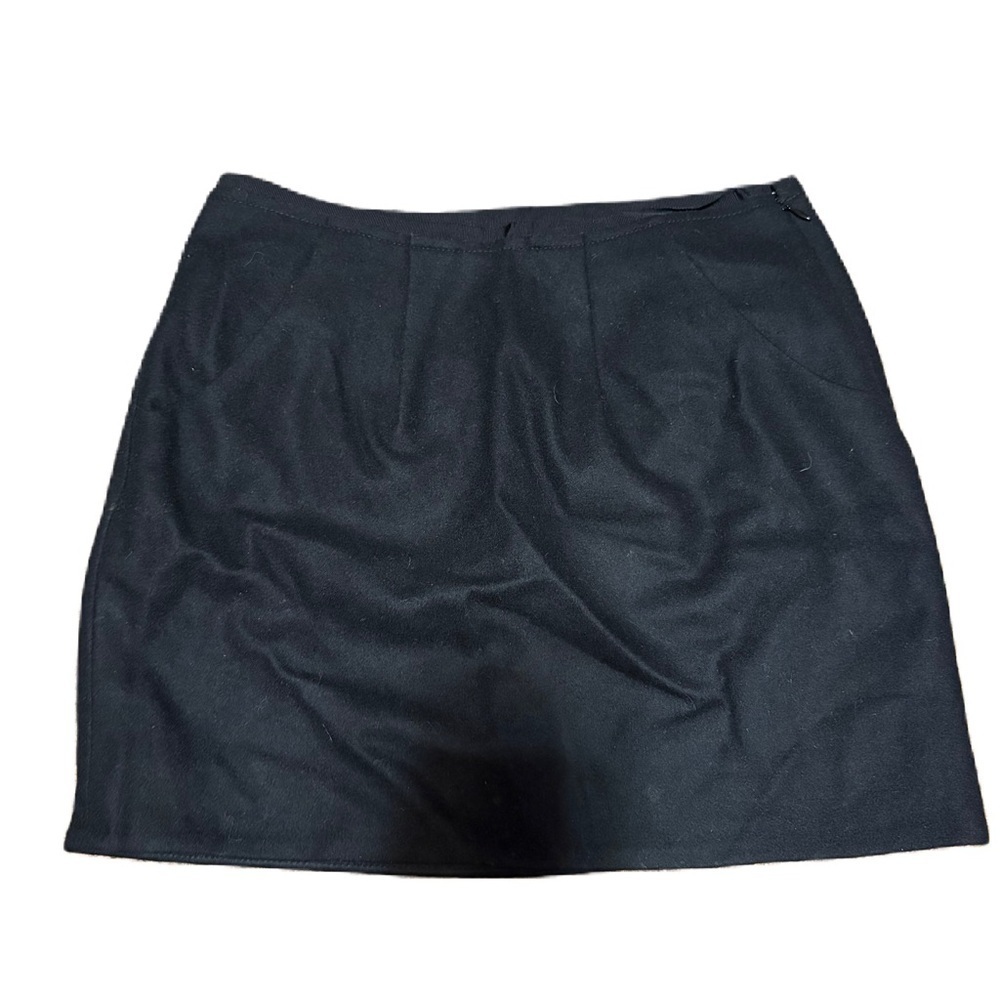 J.Crew Wool Blend Mini Skirt Black Sz 00 Vintage 90s Y2K